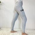 Pantaloni a cavallo grigio chiaro calzoni equestri