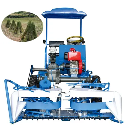 World Rice Harvester: Factory Supply Rice Cutting and Bundle Harvest Machine Agricultural Machinery Equipment