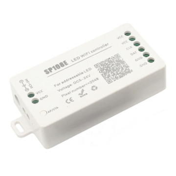 WiFi App-gecontroleerde DC 5-24V Smart LED-controller SP108E voor RGB-adresseerbare striplichten