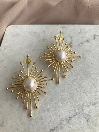 Baroque Pearl Unique Earrings Polaris Design Earrings