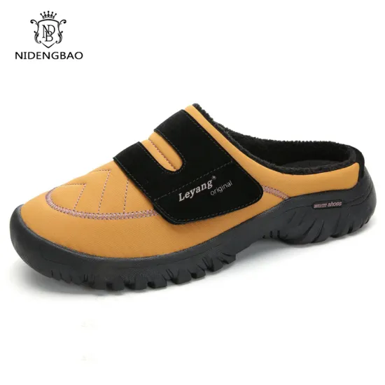 Winter Home Slippers Men Flip Flops Men Warm Fur Slides Men Shoes Indoor Slippers Unisex Hotel Slippers Home Pantoufle Homme