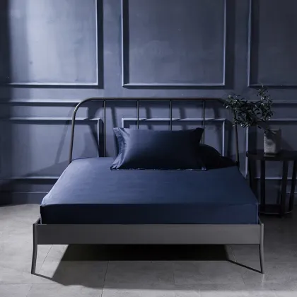 Royal blue 100% Egyptian cotton fitted sheet