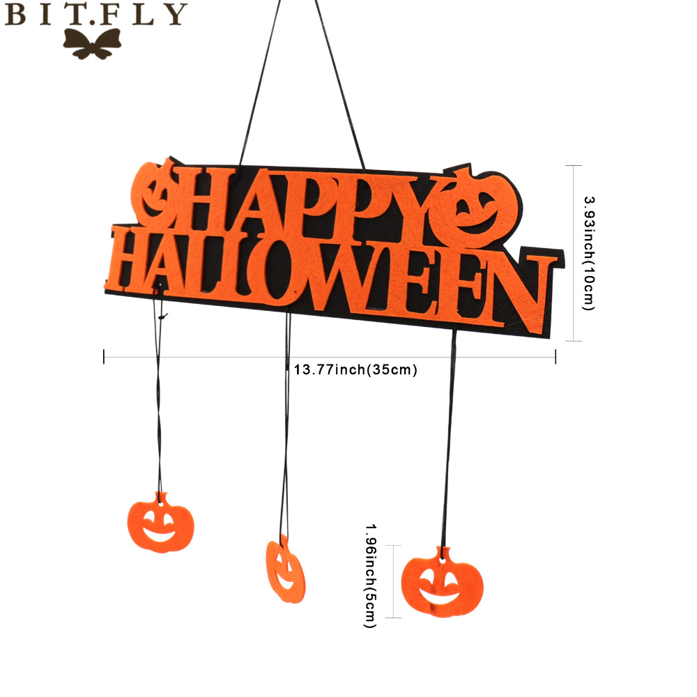 Halloween party Decoration HAPPY HALLOWEEN Hanging Hangtag Window door Decoration Doorplate Halloween Pumpkin Hanging Strips