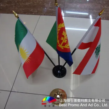 Mini Polyester Table Flag with Metal Pole