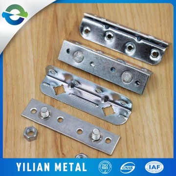 Supply double screw bed hinge White zinc hinge and fittings for furniture