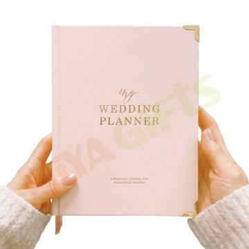 Luxury Vegan Leather Journal with Foil Logo Printing and Gold Gilt Edge