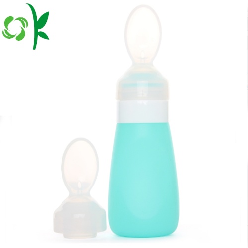 Ny design av Silicone Toddler Eating Spoon Bottle