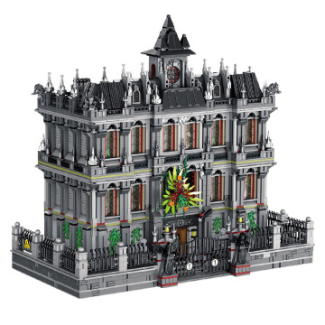 Panlos 613002: Detailed Lunatic Asylum Street View Model - A Compatible DIY Puzzle for Educational and Creative Building Fun