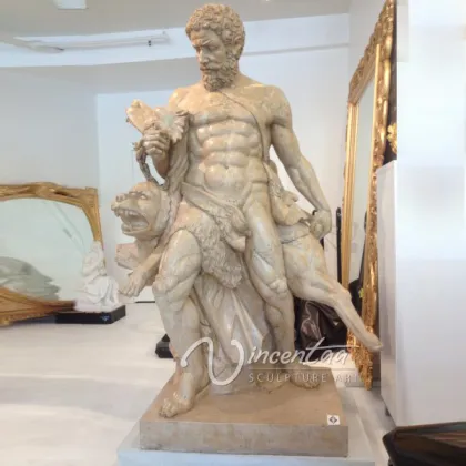 Design Toscano famous Marble Hercules and Diomedes Statue