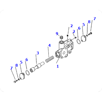 Loader WA470-3 control valve assembly 714-07-15400