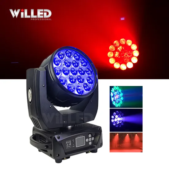 19X15W RGBW 4IN1 Zoom Moving Head LED Mac Aura K10 Wash Light