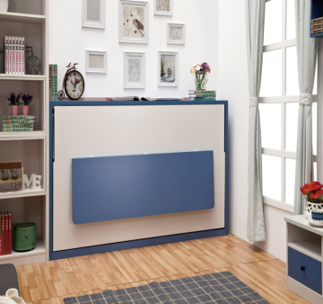 Horizontal Murphy wooden bed hotel folding bed