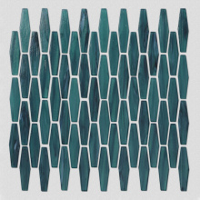 Diamond Shape Glass Mosaic Green Hotel Backsplash Tiles