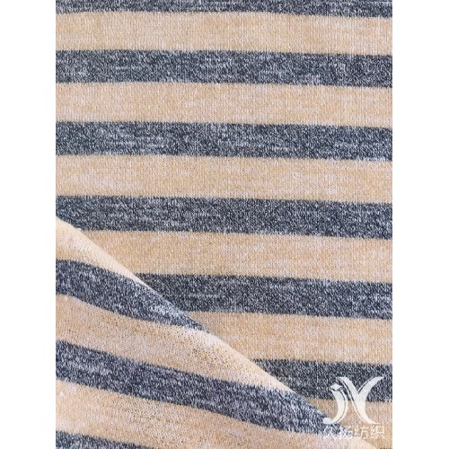 Stripe French Terry Knit Fabric