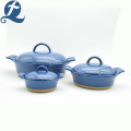 New arrivals solid color handle bakeware with lid