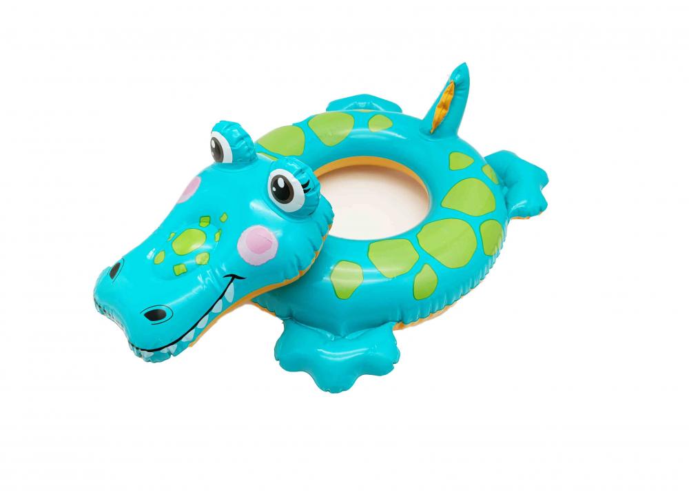 anel inflável de segurança para crianças em forma de crocodilo