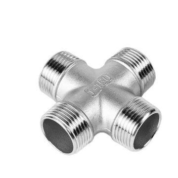 Casting 4-way elbow with external thread