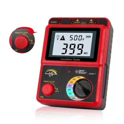 Digital Megohmmeter AR3125: 500V to 5000V Insulation Resistance Tester
