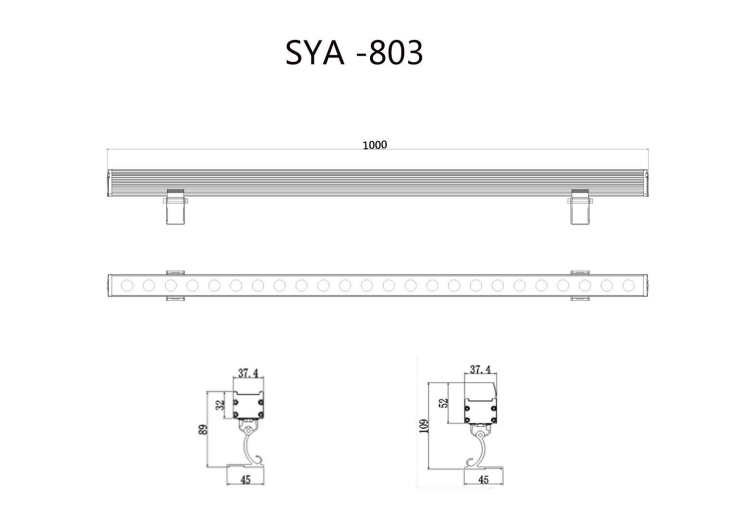 Buried waterproof LED wall washer light