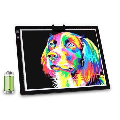 Almohadilla de copia de dibujo de arte A3 LED con regla