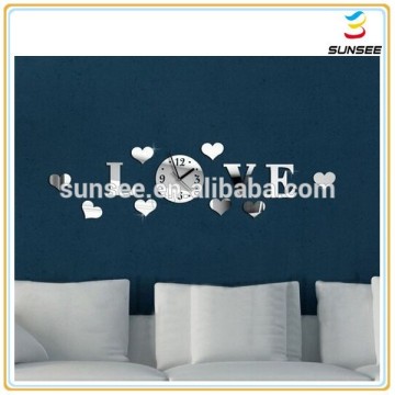 1-3mm Eco-friednly Best quality low price colorful safety acrylic propeller clock mirror for home deco