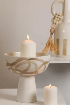 Ceramic Pillar Candle Holders Home Coffee Table Decor