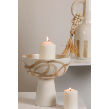 China Ceramic Pillar Candle Holders Home Coffee Table Decor Manufactory