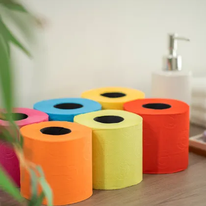 Wholesale Dyed Color Custom Toilet Paper Rolls