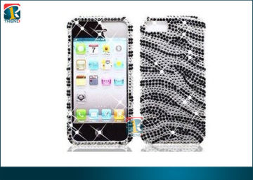 Lightweight 3d Zebra Rhinestone Crystal Case For Iphone 5 Protective Case, Cover
