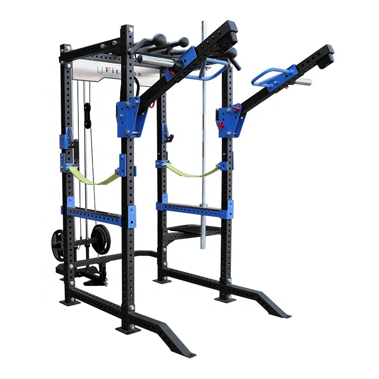 Multi Squat Power Power Rack Cage Lat Pulldown Equipment