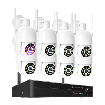 8Ch NVR ICSee 5MP WiFi PTZ Camera System with Auto Tracking and Color Night Vision