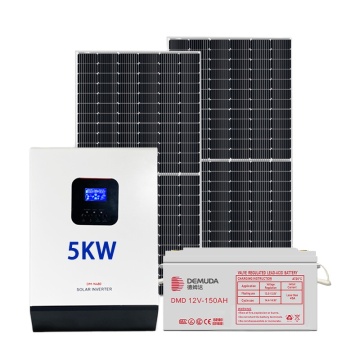 3kW/5kW PV Panels Kit with MPPT Controller, Hybrid Energy Solar Power System and Lithium LiFePO4 Battery