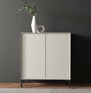 Wood Shoe Rack with Simple Design Hinge Door and Drawer