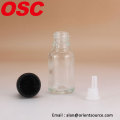 Garrafa de vidro transparente garrafa de óleo essencial frasco com gotas de tamper evidente