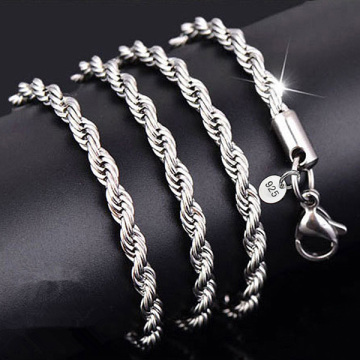 Twisted Stainless Steel Chain Necklace Men Chain Necklace