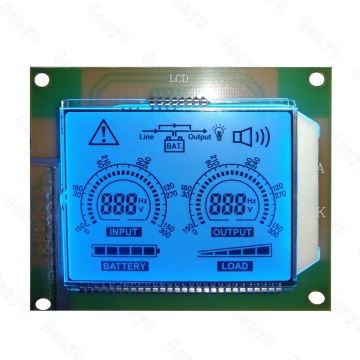 Display a 7 segmenti personalizzabili con retroilluminazione per batterie: modulo LCD a schermo blu TN da ODM e OEM