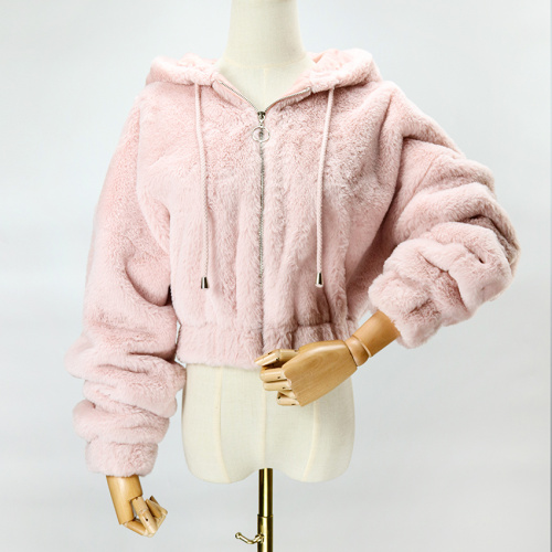 Женская плюшевая куртка из искусственного меха на молнии