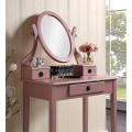 Modern Simple Wood Makeup Vanity Table with Stool