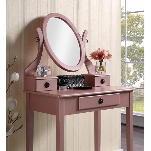 Modern Simple Wood Makeup Vanity Table with Stool