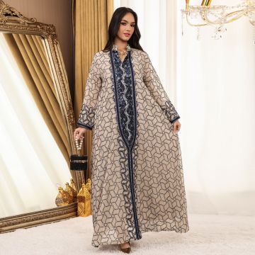 لباس عبایی توری دوزی شده