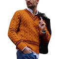 V-Neck-Jumper-Männer gestreift