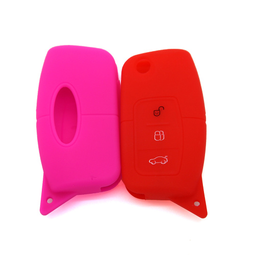 Colorful car key fob silicon holder for Ford
