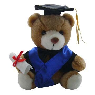 Stuffed Doctor Bear Toy, Made of Soft Velboa and Plush, 100% Polyester Filling
