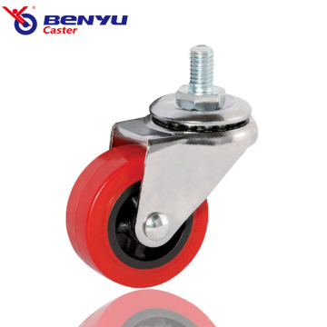 1.5-3inch Threaded Stem Swivel PU Industrial Casters