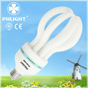 220v E27 CFL 4U lotus energy saving lamp China