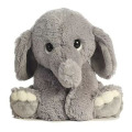 Linda postura postura decoración de juguetes de peluche de elefante gris