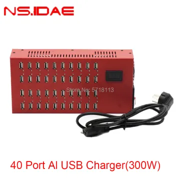 300W power adapter 40-port USB charger