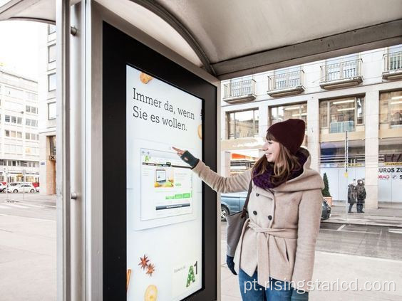 Tela da estação de ônibus à prova d'água