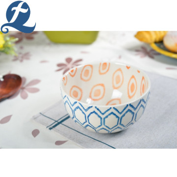 Design di stampa personalizzata Ciotola di zuppa in ceramica di diversi colori