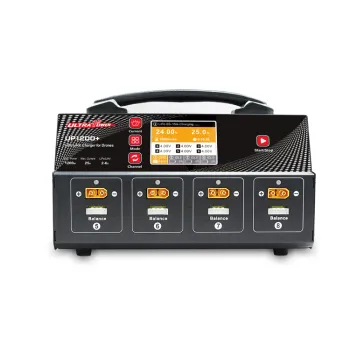 UltraPower Up1200: 8-Channel 6S Lipo LiHV Portable Balanced Battery Charger with Display for Agricultural Equipment